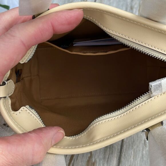 Coach City Mini Tote Bag In Signature Canvas Butter Yellow Crossbody Purse - Picture 7 of 15